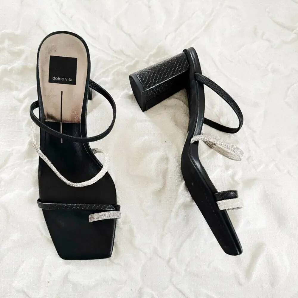 Dolce Vita Prisma Square Toe Strappy Sandals Size 10 New